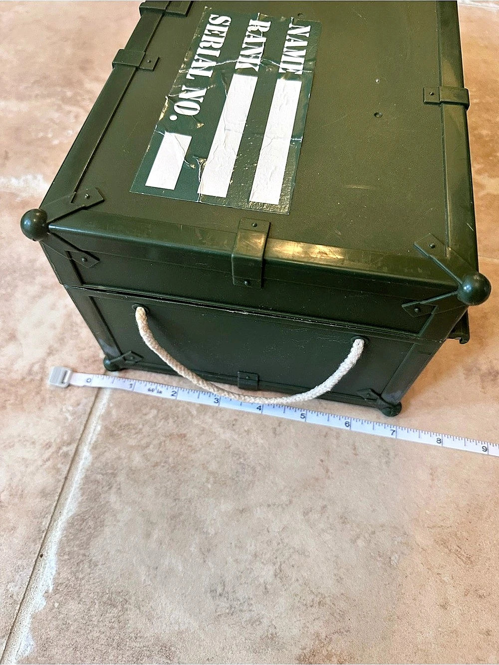 G.I. Joe Military Toy Action Figure Green Plastic Storage Box - Picture 5 of 9